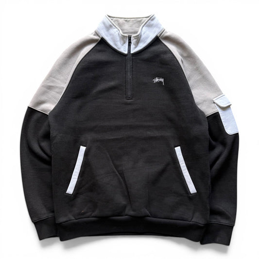 Stussy Quarter Zip Sweater Black