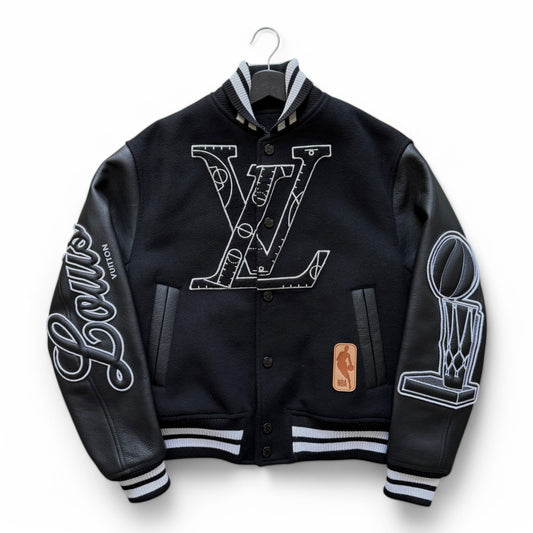 Louis Vuitton Virgil Abloh NBA Leather Varsity Jacket