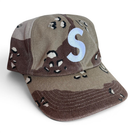 Supreme S Logo 6 Panel Hat Desert Camo