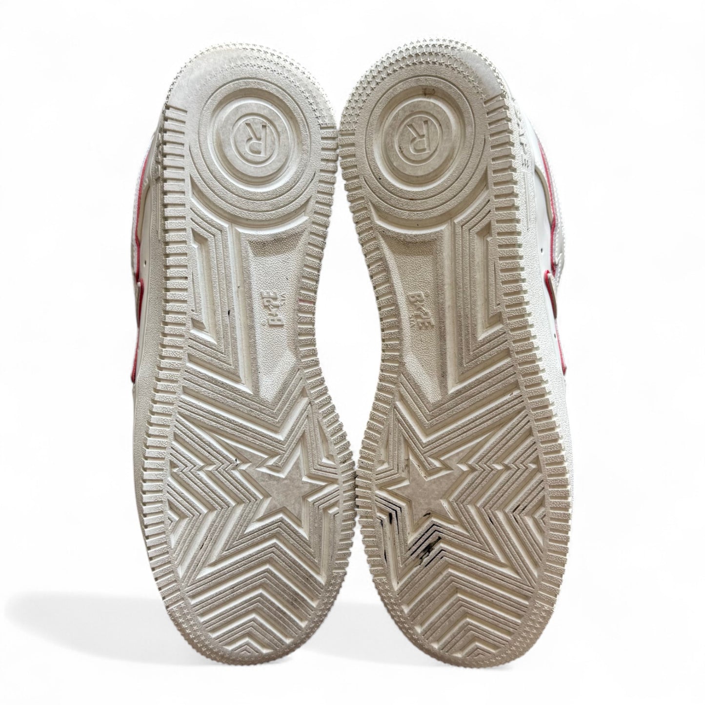 A Bathing Ape BapeSta Patent Leather White/Red