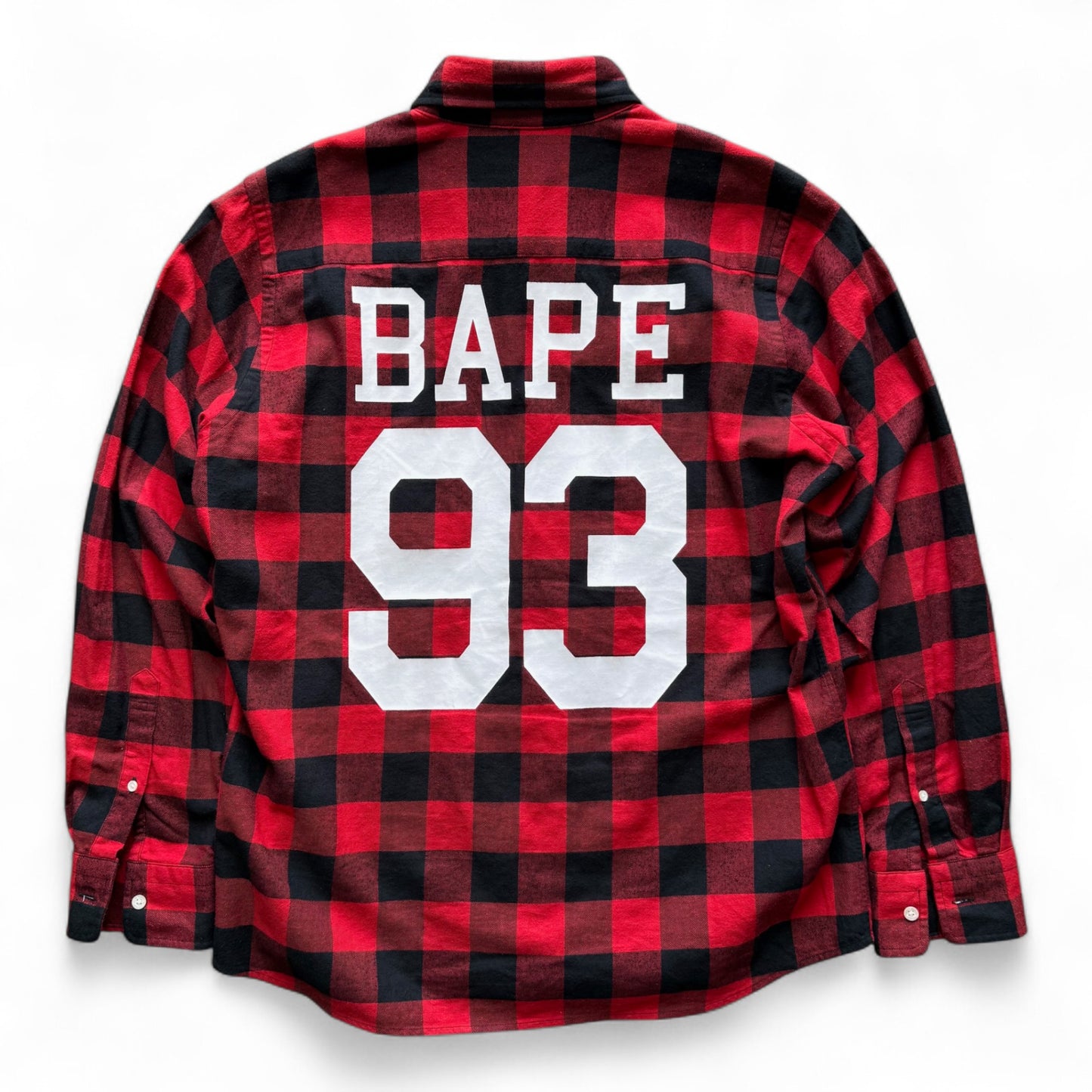 A Bathing Ape Plaid Button Up T-Shirt