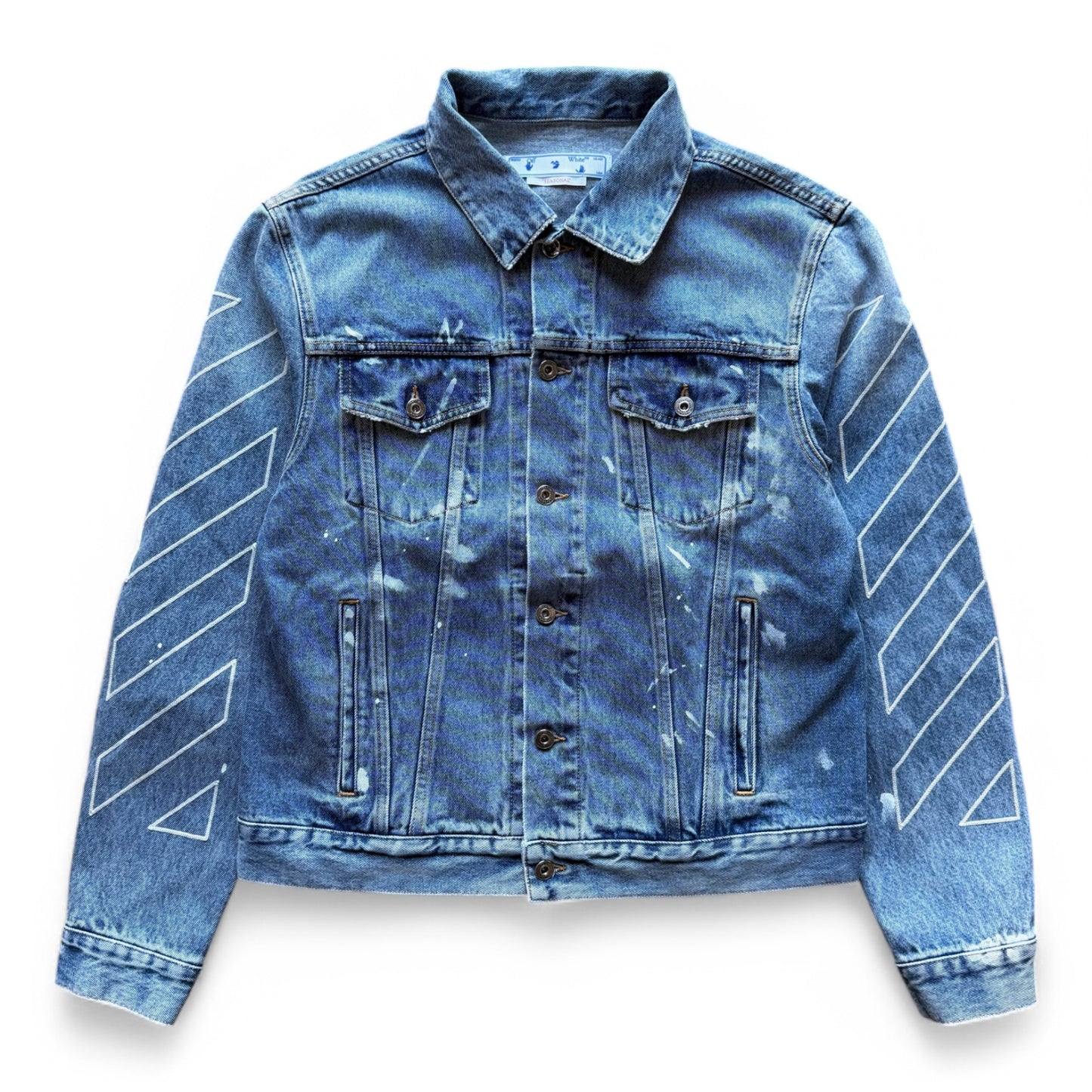 Off-White Outline Paint Denim Jacket