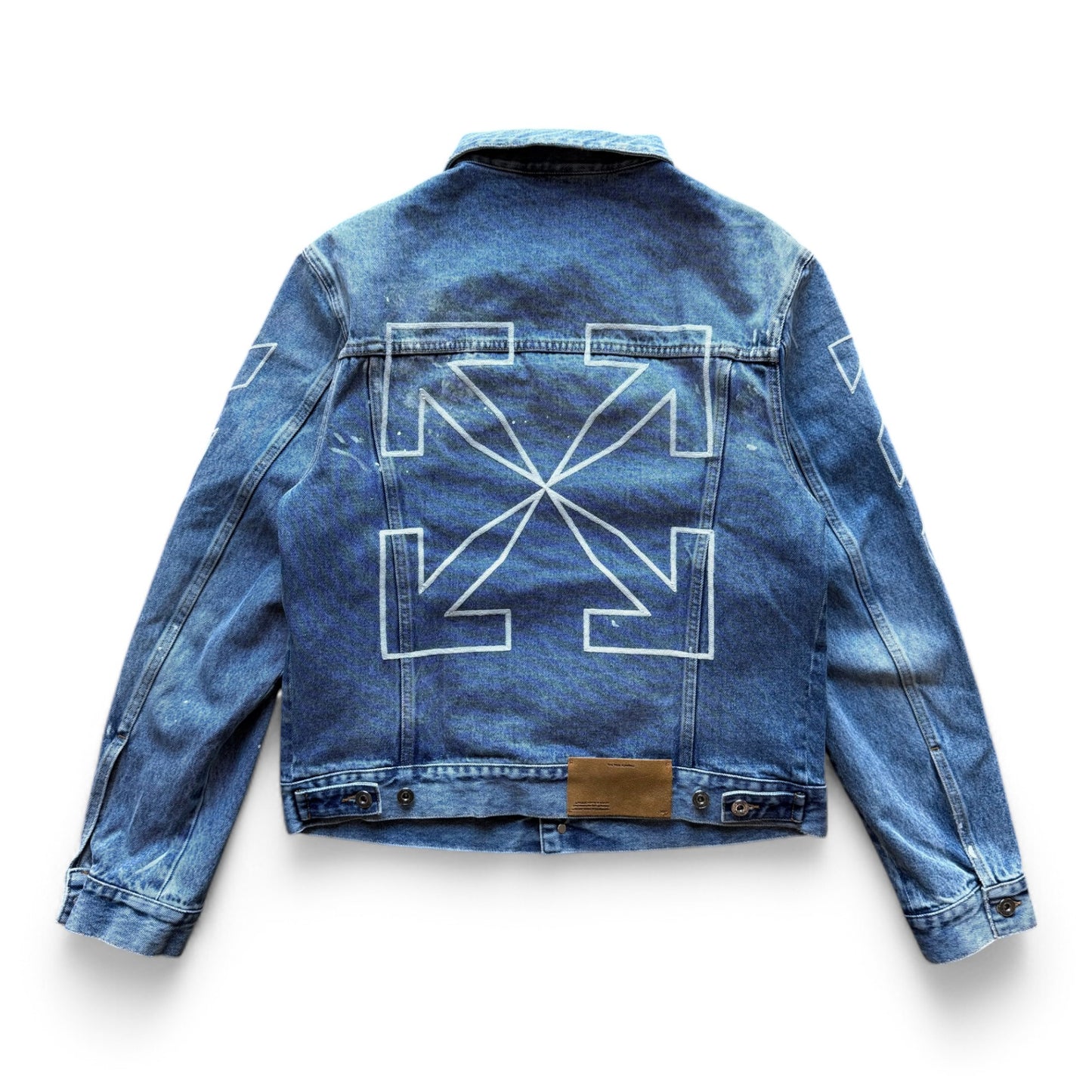 Off-White Outline Paint Denim Jacket