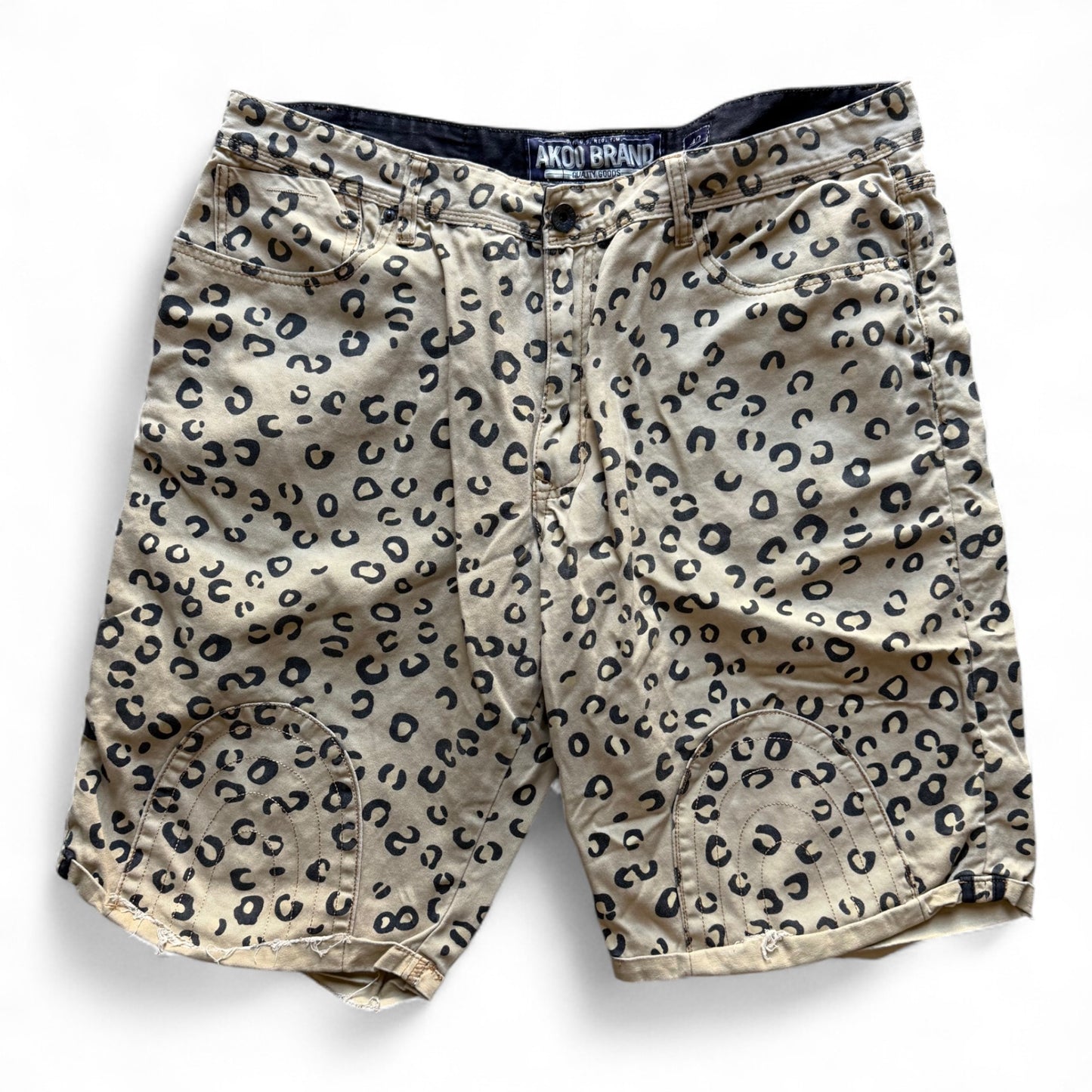 00's Akoo Brand Cheetah Print Shorts