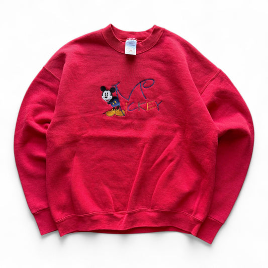 90's Mickey Mouse Crewneck Red