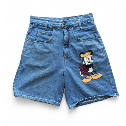 90's Mickey Mouse Denim Shorts