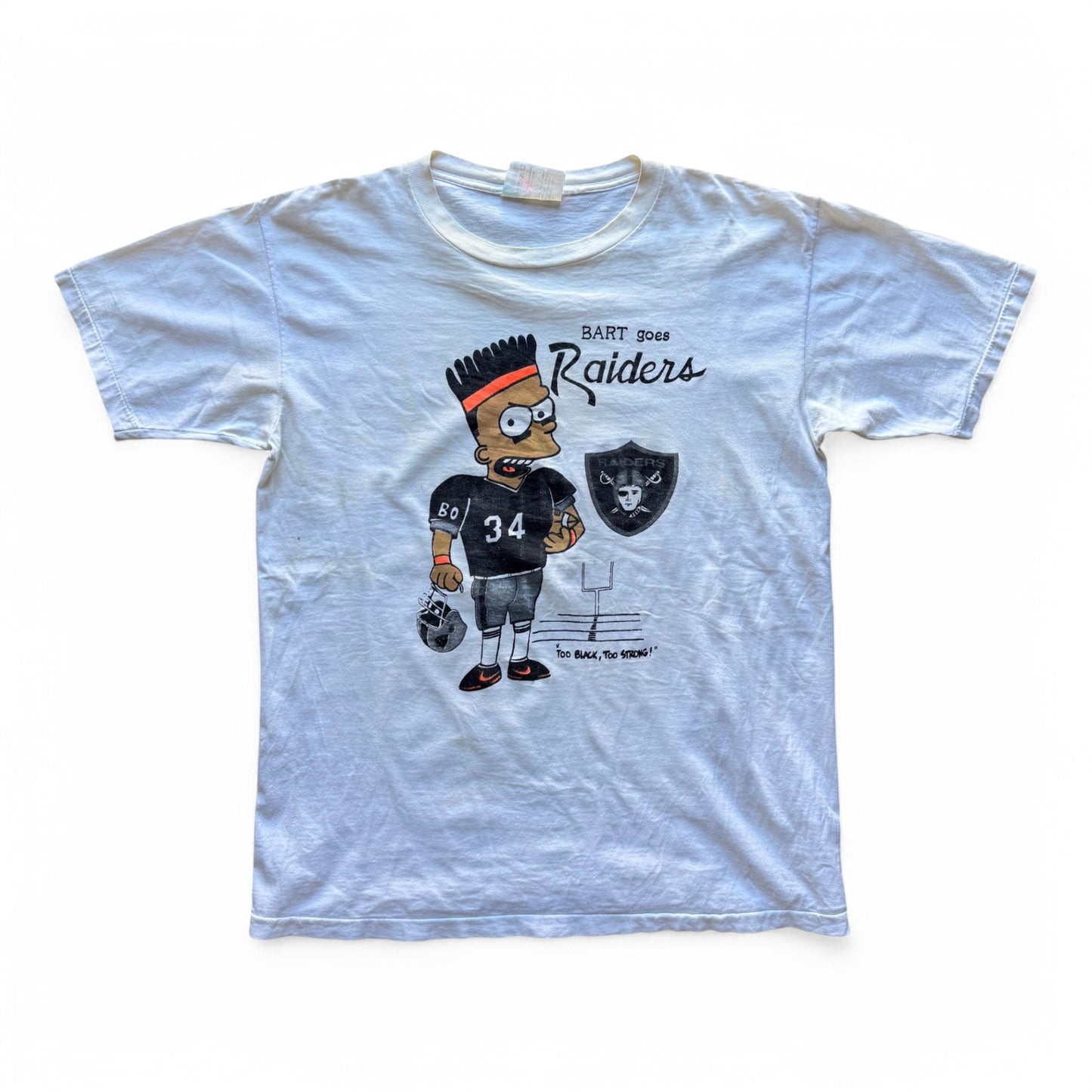 1990's Bart Goes Raiders T-Shirt