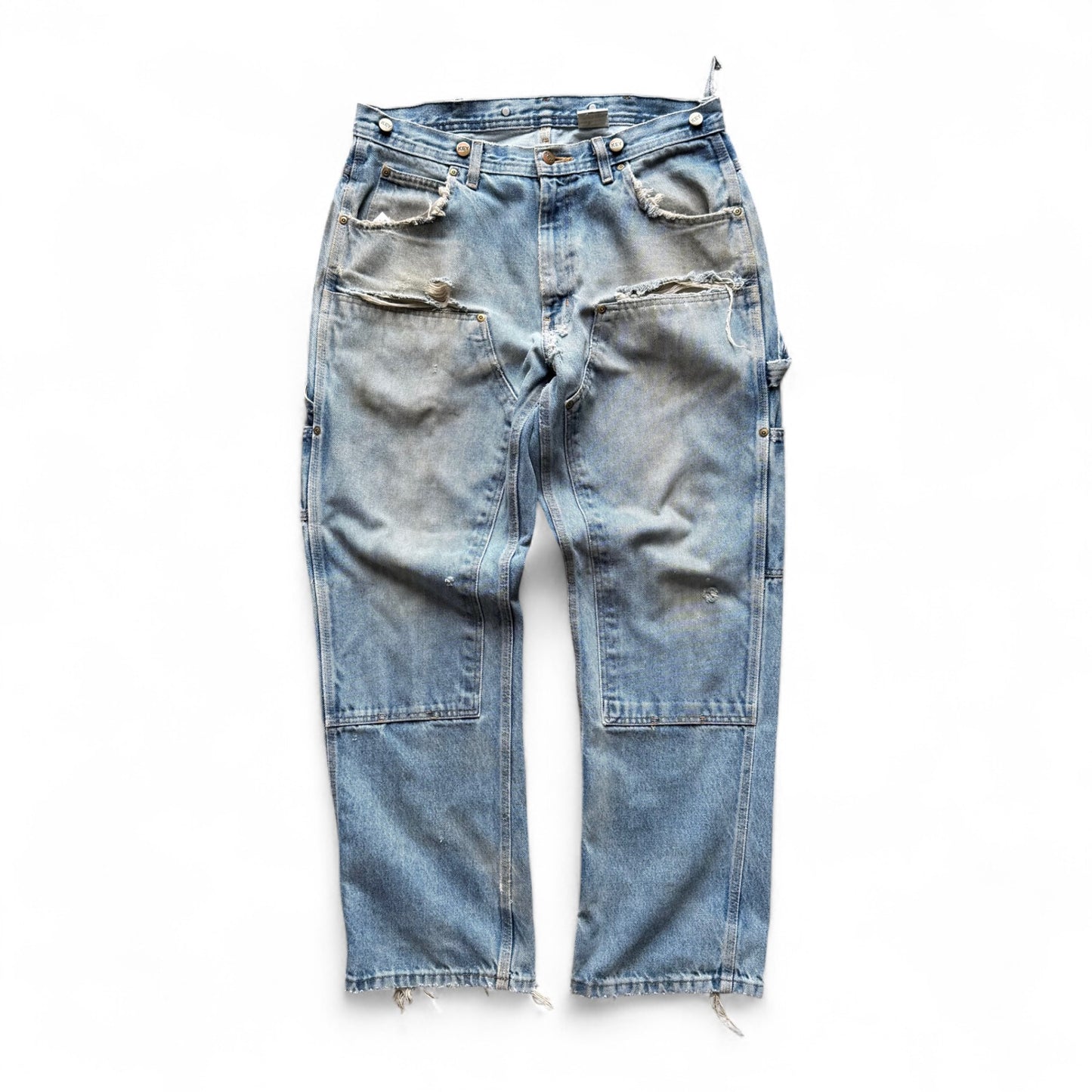 Key Thrashed Double Knee Pants