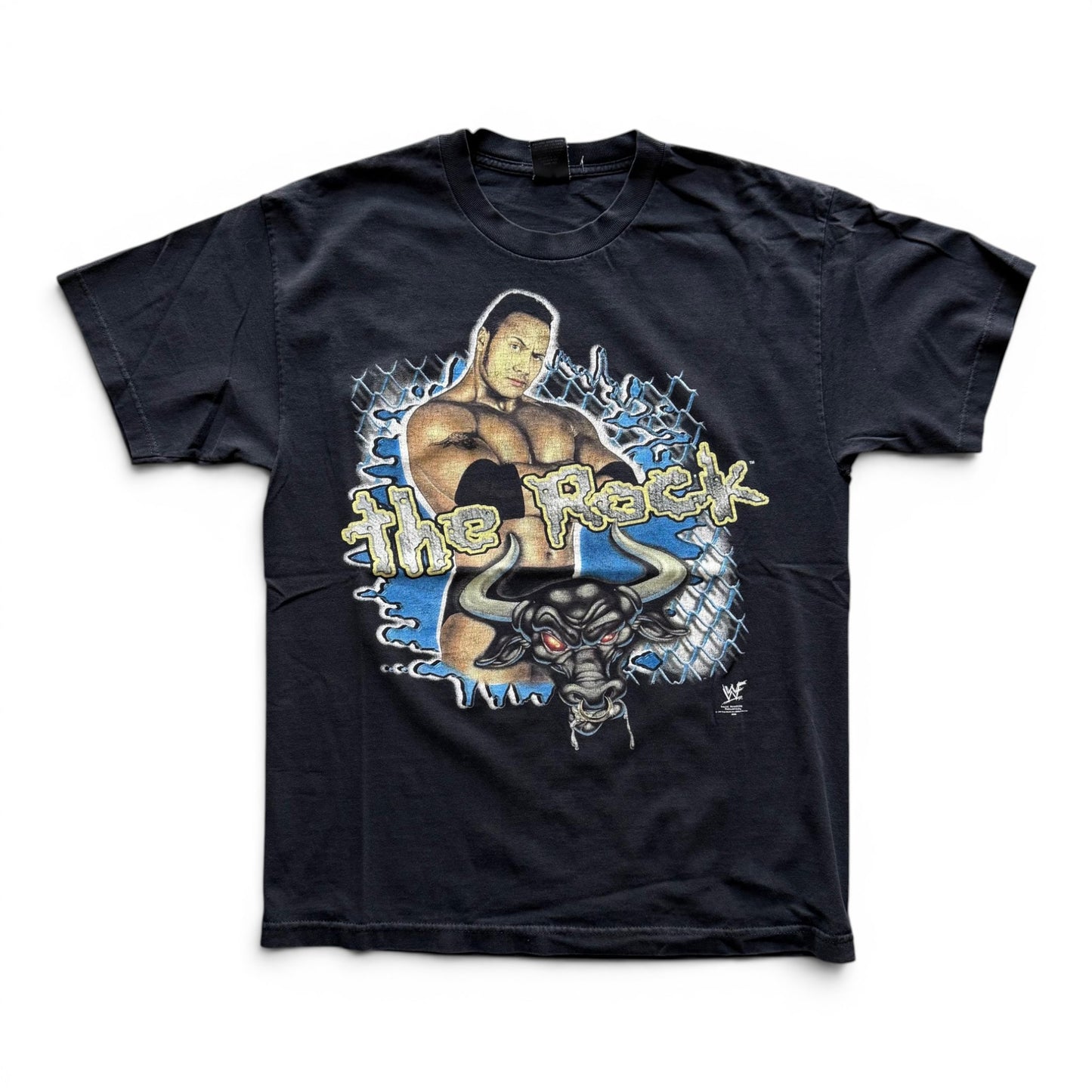 1999 WWF The Rock ‘Professional Hardcore Wrestler’ Faded Black T-shirt