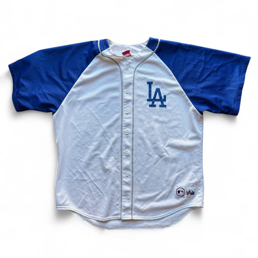 90's Dodgers Majestic Button-Up Jersey