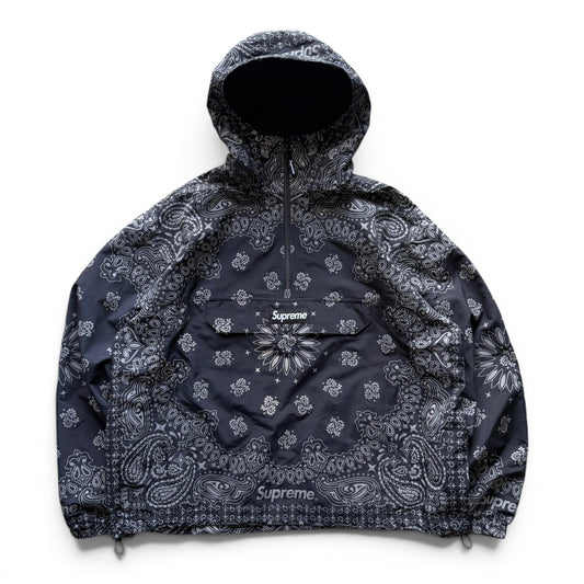 Supreme Reflective Anorak Jacket Bandana Black