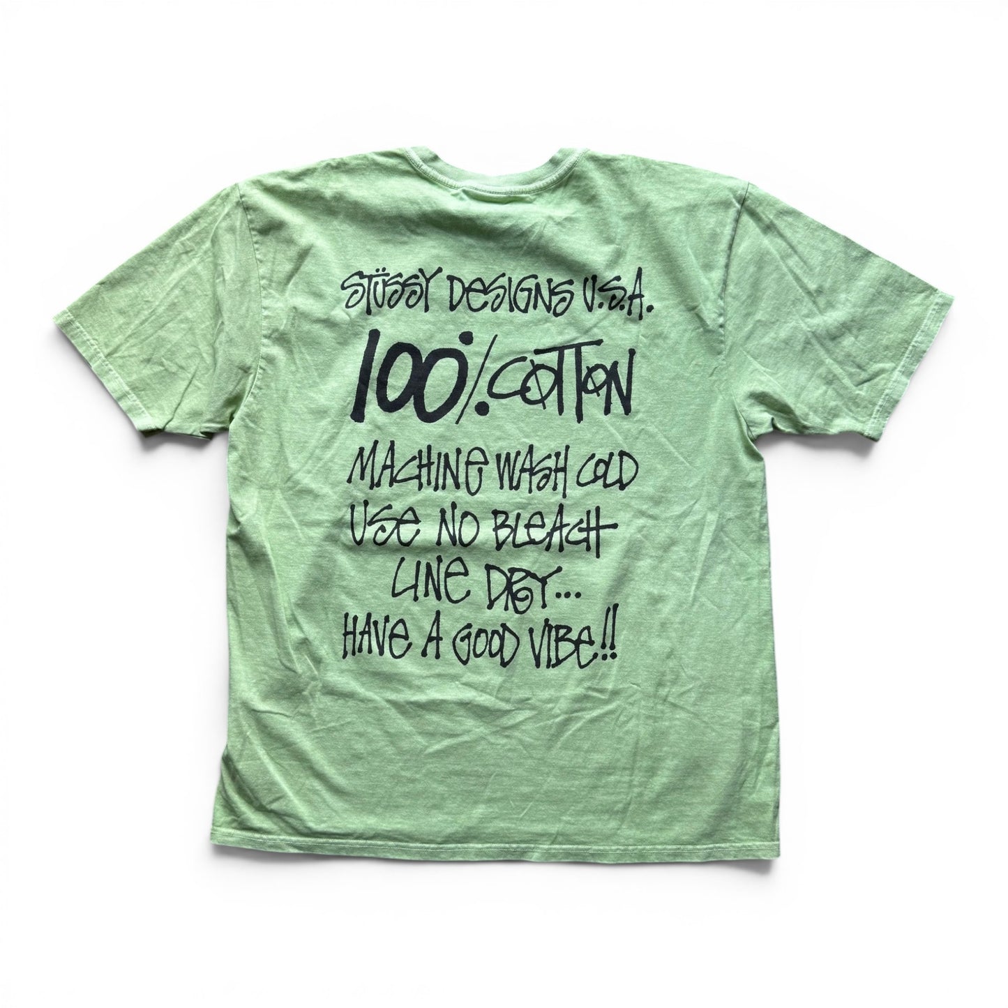 Stussy 100% Cotton T-Shirt Green