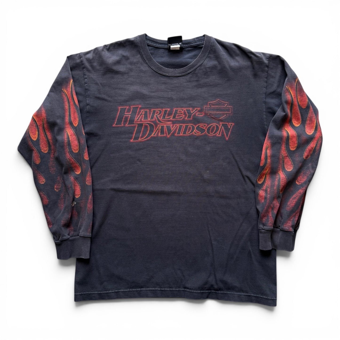 2005 Harley Davidson Flame Sleeve L/S T-Shirt