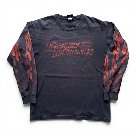 2005 Harley Davidson Flame Sleeve L/S T-Shirt
