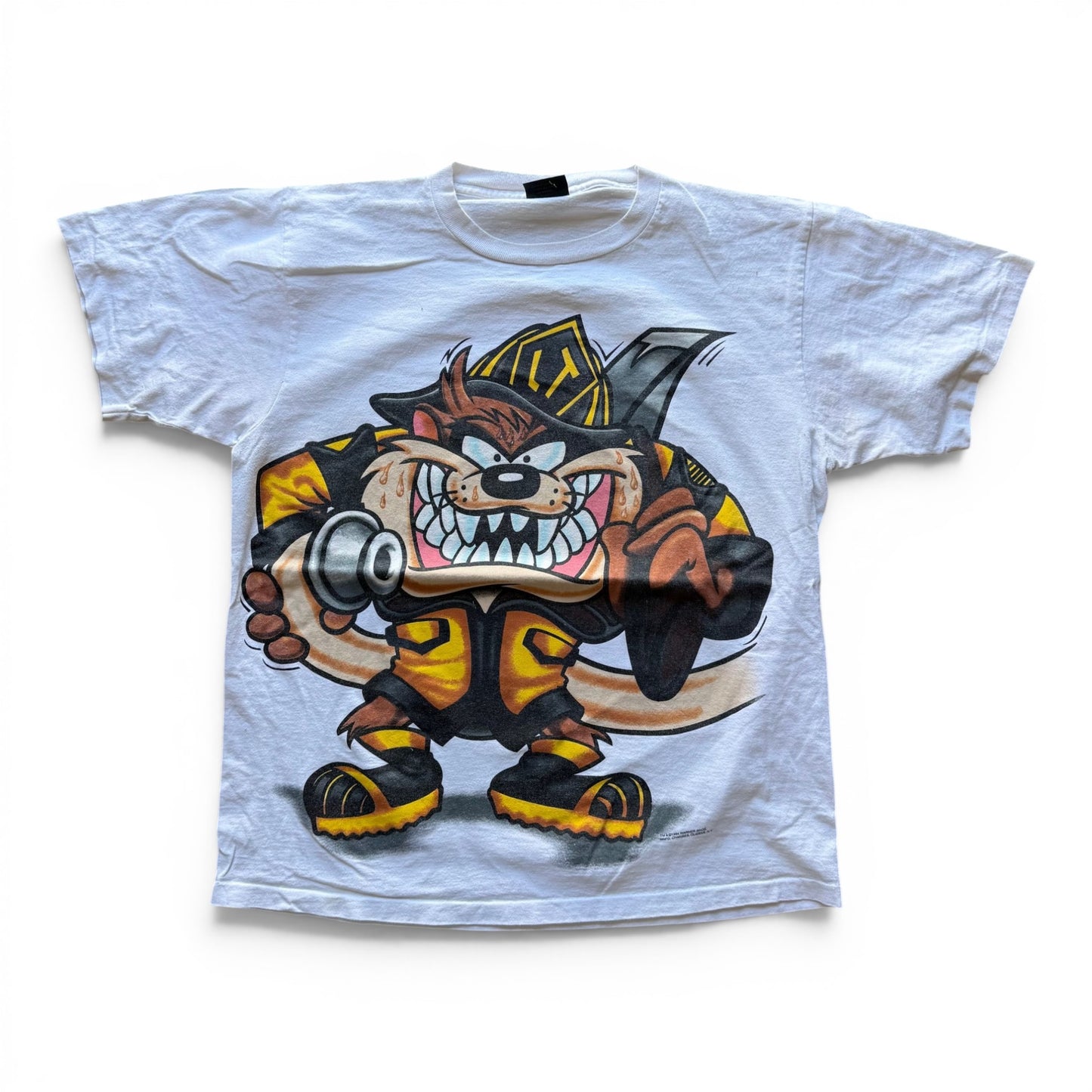 1994 Looney Tunes Taz Firefighter T-Shirt