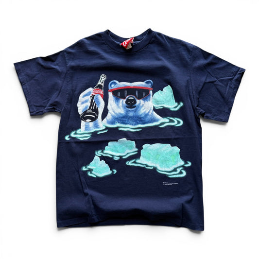 1995 Coca Cola Bear T-Shirt Navy