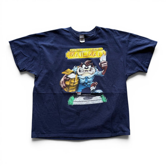 2001 Taz Mailman T-Shirt Navy
