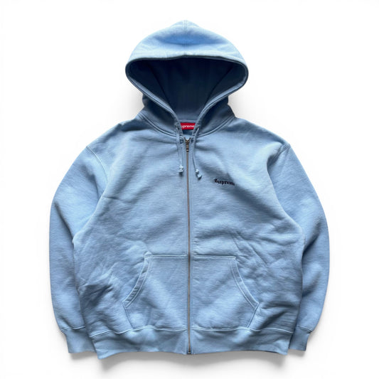 Supreme Crest Zip-Up Hoodie Blue