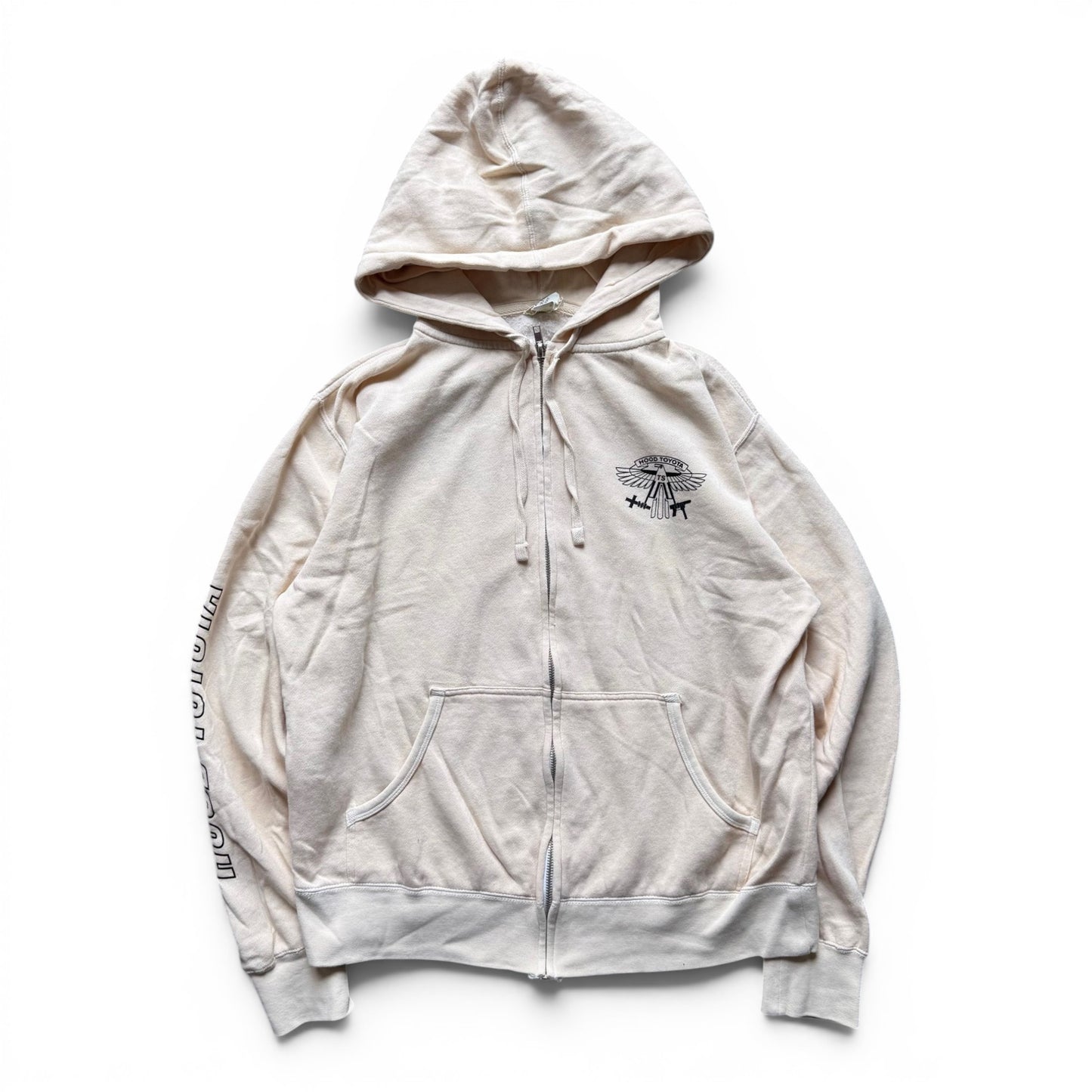 2016 Travis Scott Hood Toyota Zip-Up Hoodie Cream