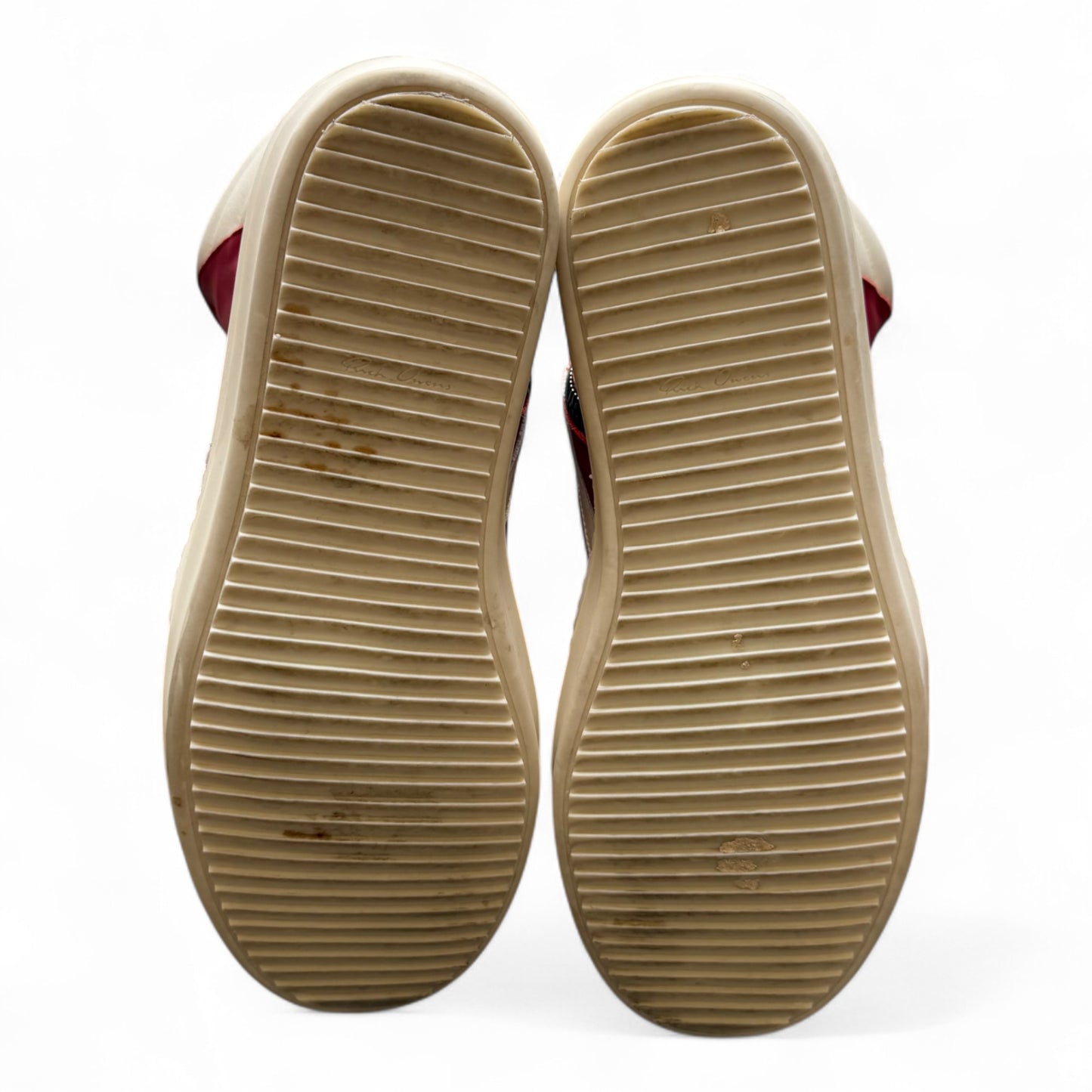 Rick Owens Geobasket High Red Leather