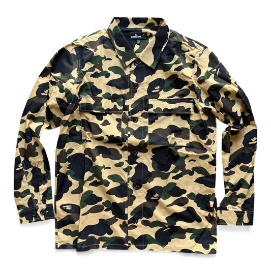 Bape Button Up Shirt Camo