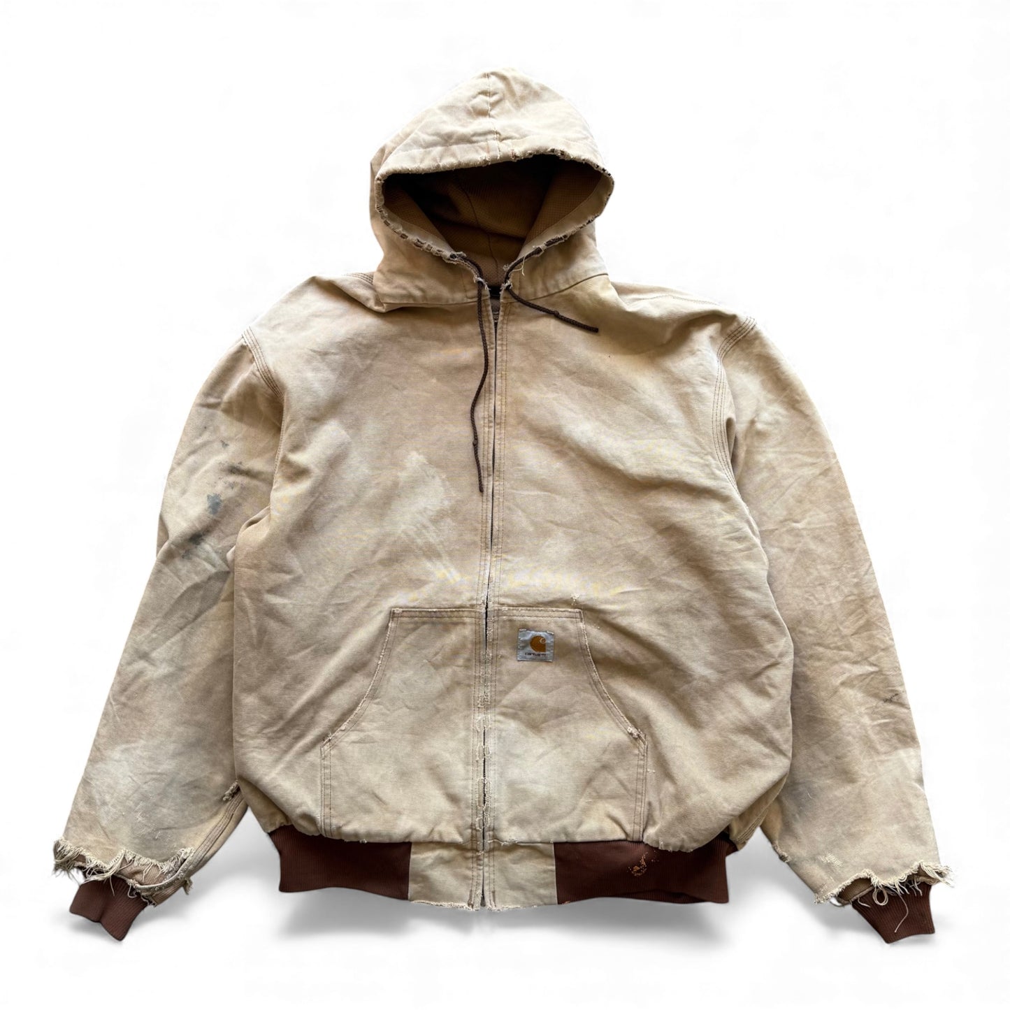 90's Carhartt Thrashed Thermal Lined Hooded Jacket