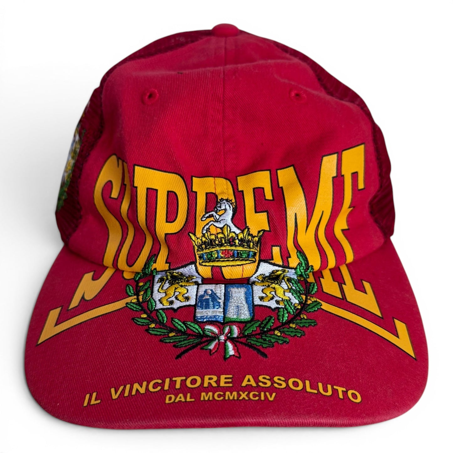 Supreme Crest Mesh Hat Red