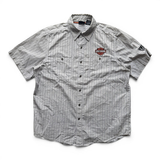 Harley Davidson Striped Button Up Shirt