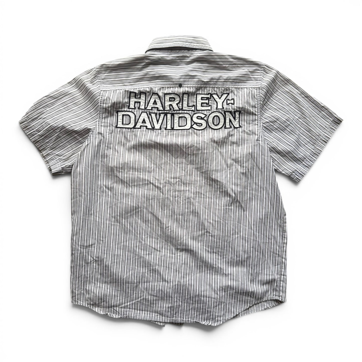 Harley Davidson Striped Button Up Shirt