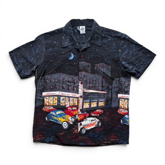 00's Boulevard Diner Restaurant Button Up Shirt