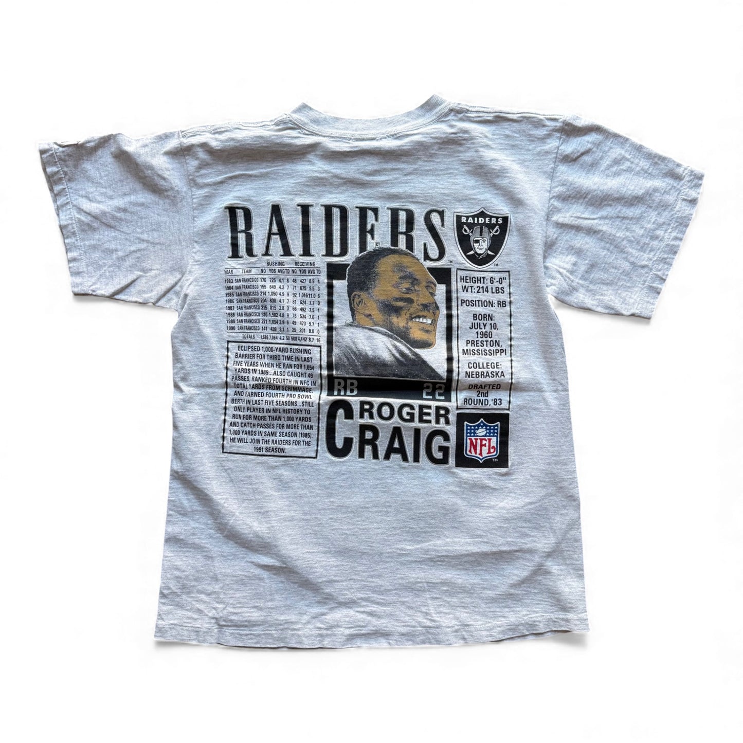 90's LA Raiders Roger Craig T-Shirt Youth