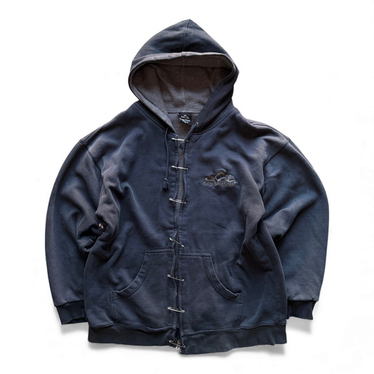 00's Orange County Choppers Thermal Lined Safety Pin Zip-Up Hoodie