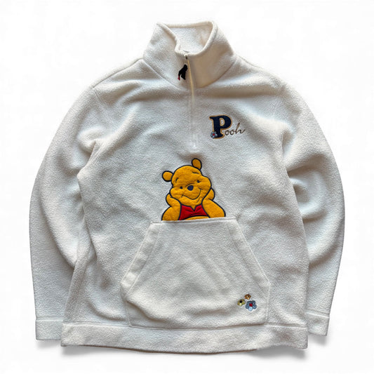 00's Disney Pooh Fleece Quarter Zip Sweater