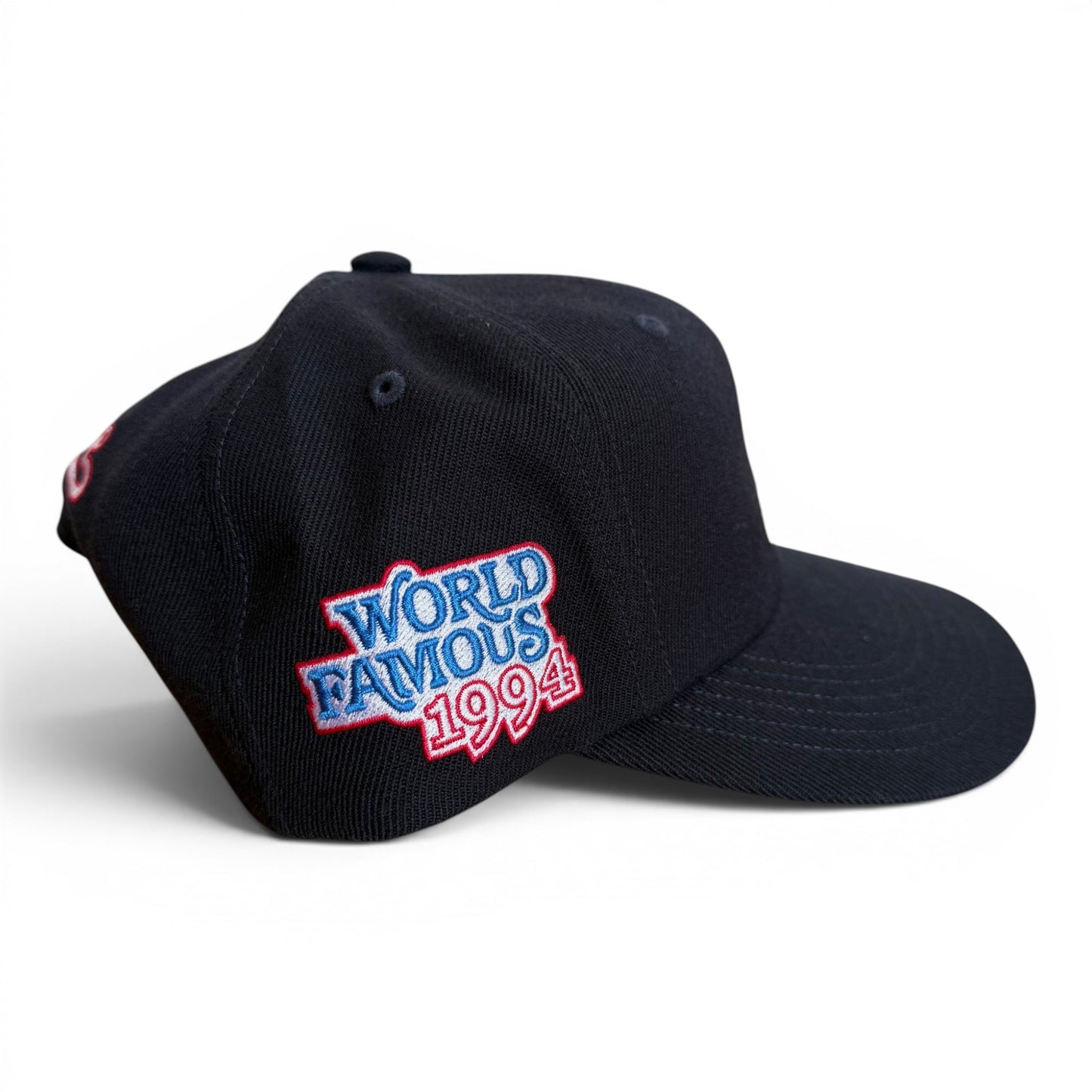 Supreme World Famous S Logo 5 Panel Hat Navy