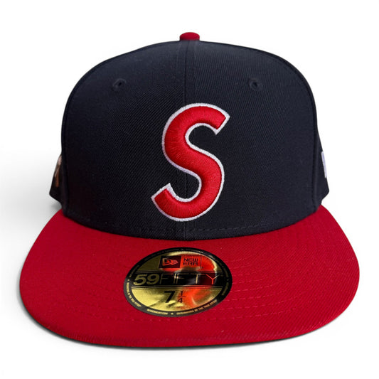 Supreme Reaper S Logo Fitted Hat Navy