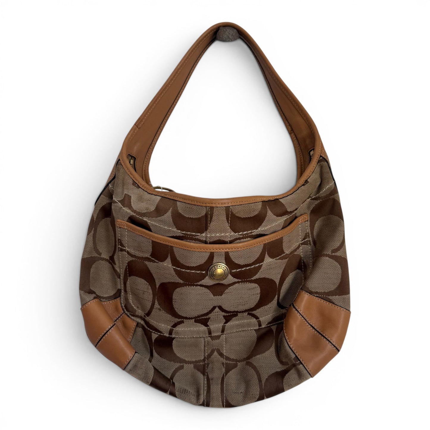 Coach Ergo Hobo Signature Brown Purse