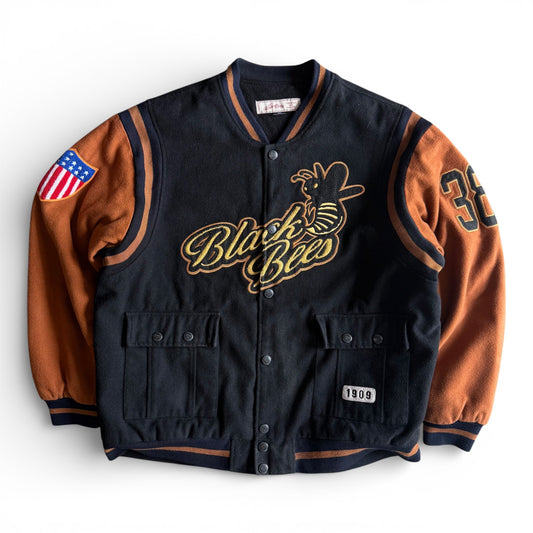 00's Black Bees Varsity Jacket