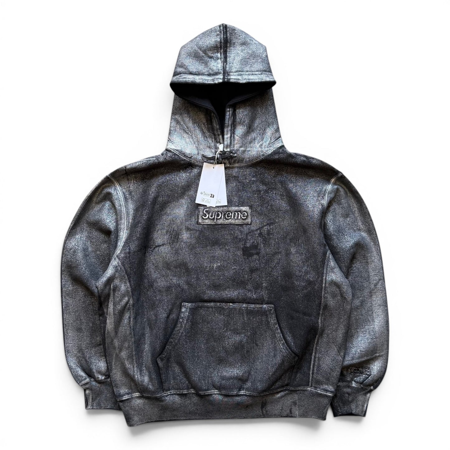 Supreme MM6 Foil Box Logo Hoodie Black