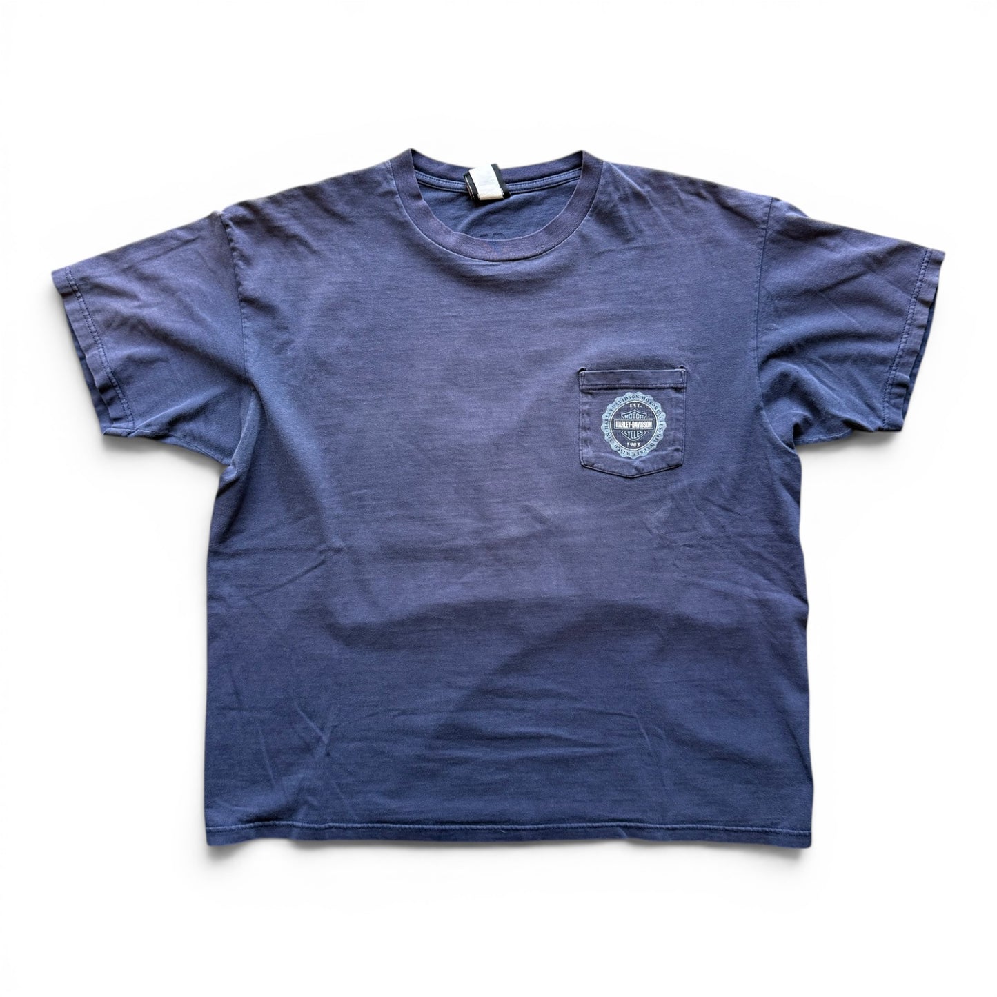 2002 Harley Davidson Pocket T-Shirt Navy