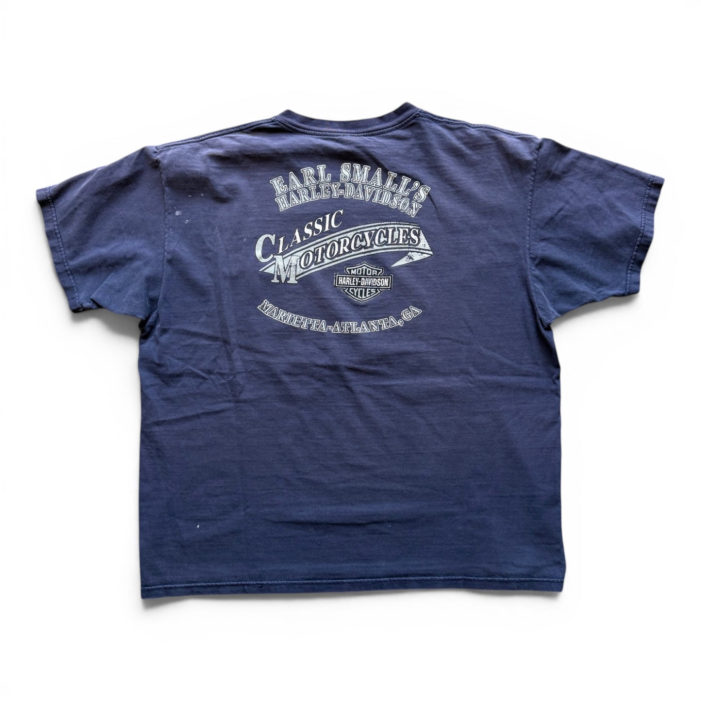 2002 Harley Davidson Pocket T-Shirt Navy