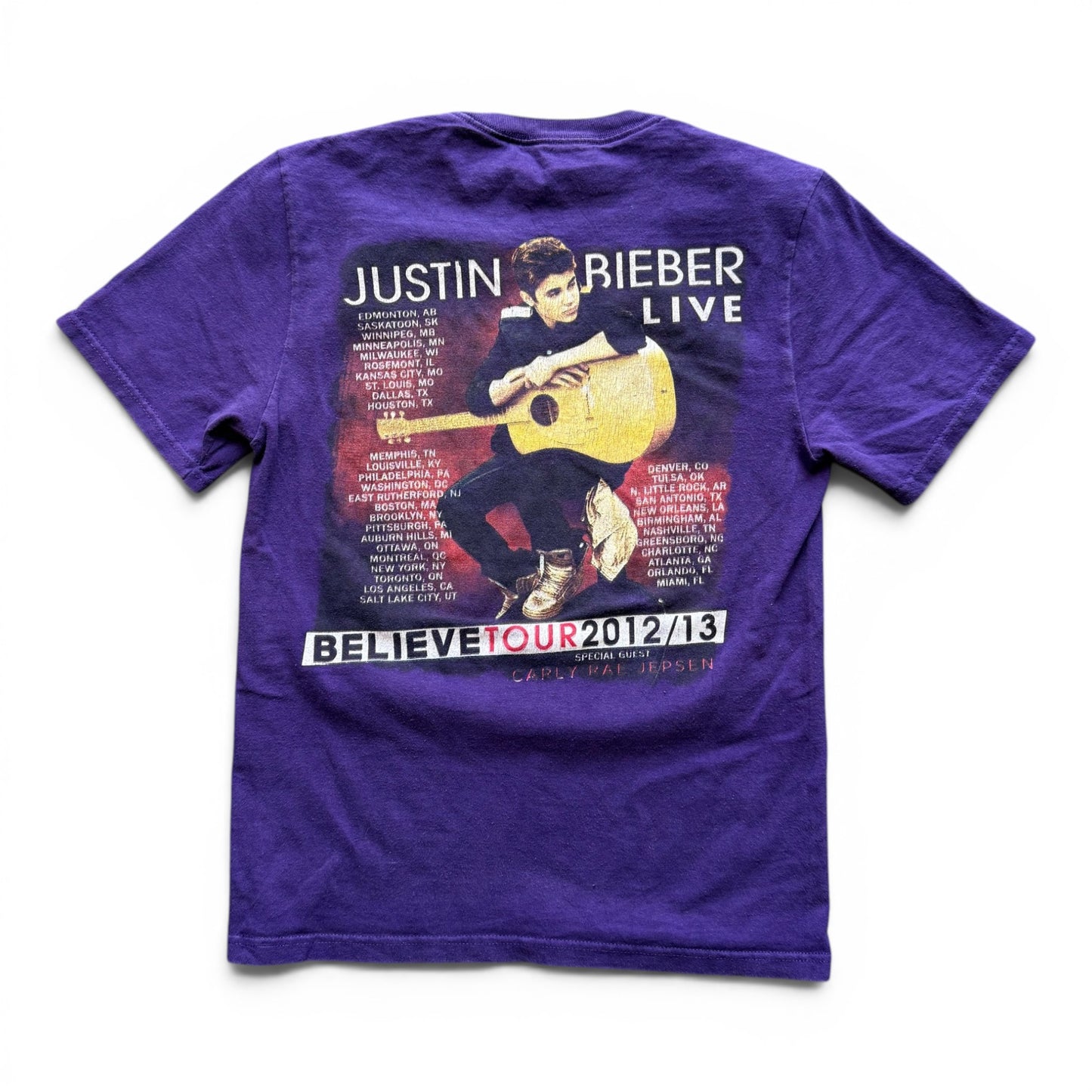 Justin Bieber Believe Tour T-Shirt Purple