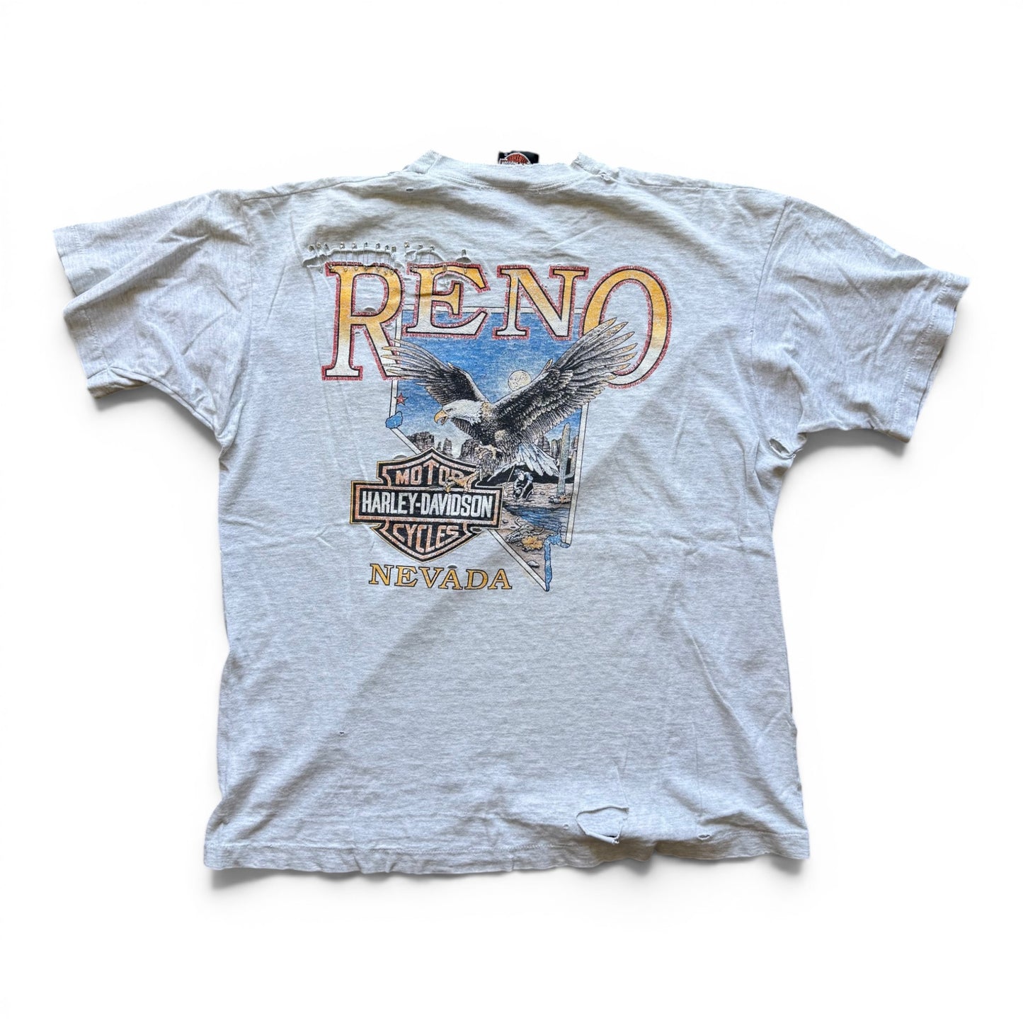 90's Harley Davidson Pocket T-Shirt Grey