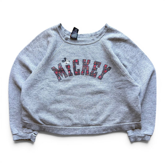 90's Disney Mickey Cropped Women's Crewneck