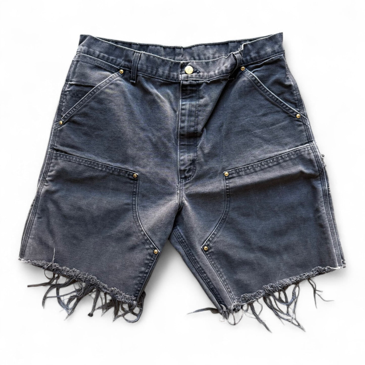 90s Carhartt Double Knee Black Denim Shorts