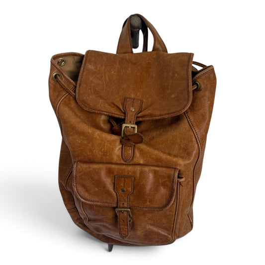 00's Polo Sport Leather Backpack Brown