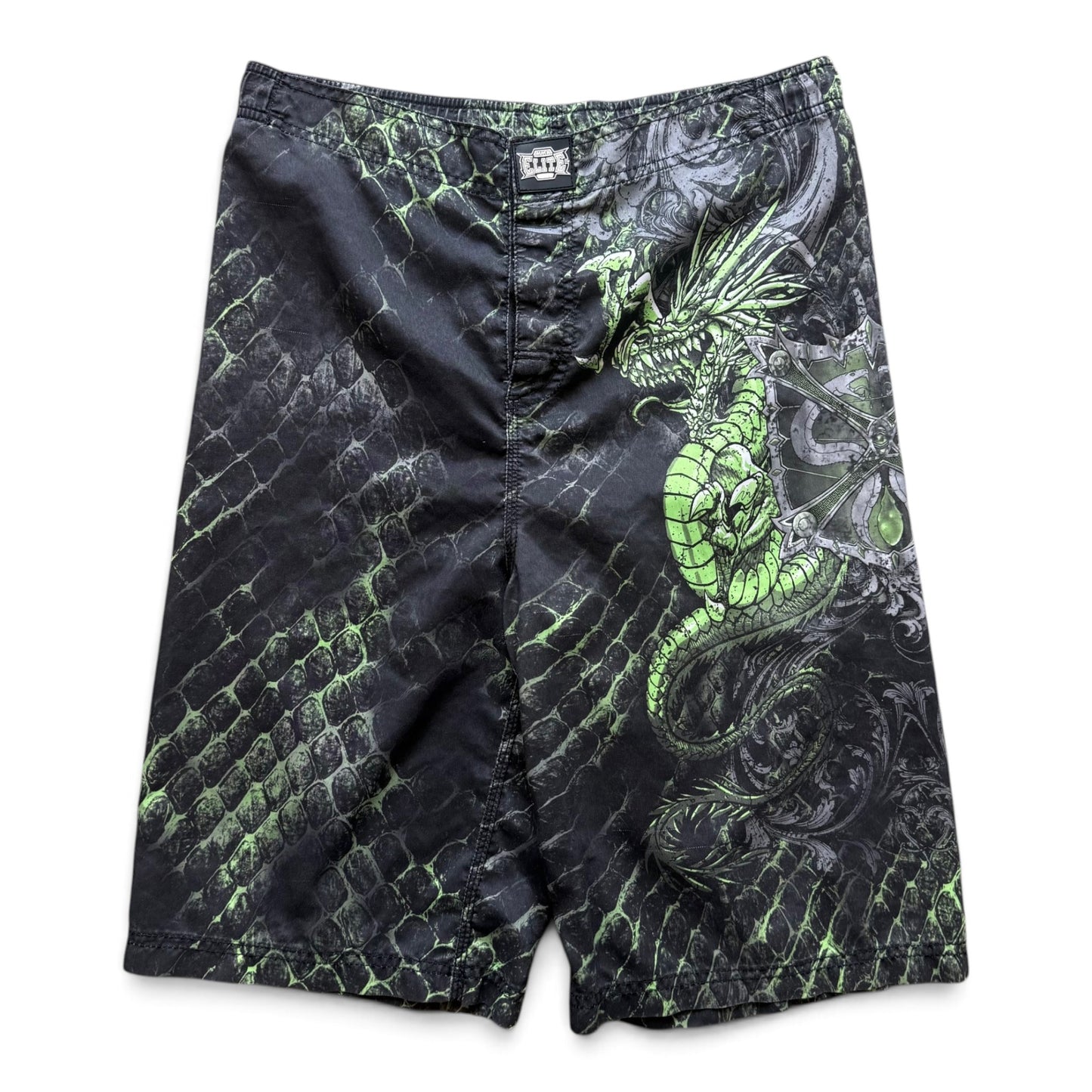 00's MMA Elite Board Shorts Green Dragon