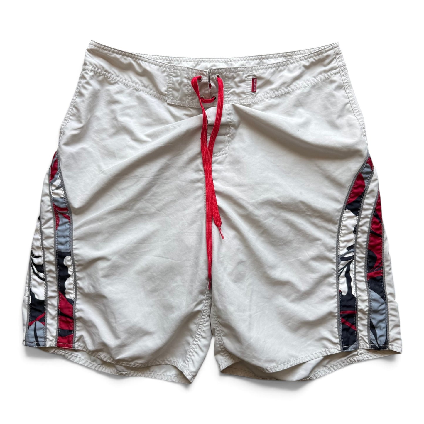 00's Quicksilver Board Shorts Tan/Red