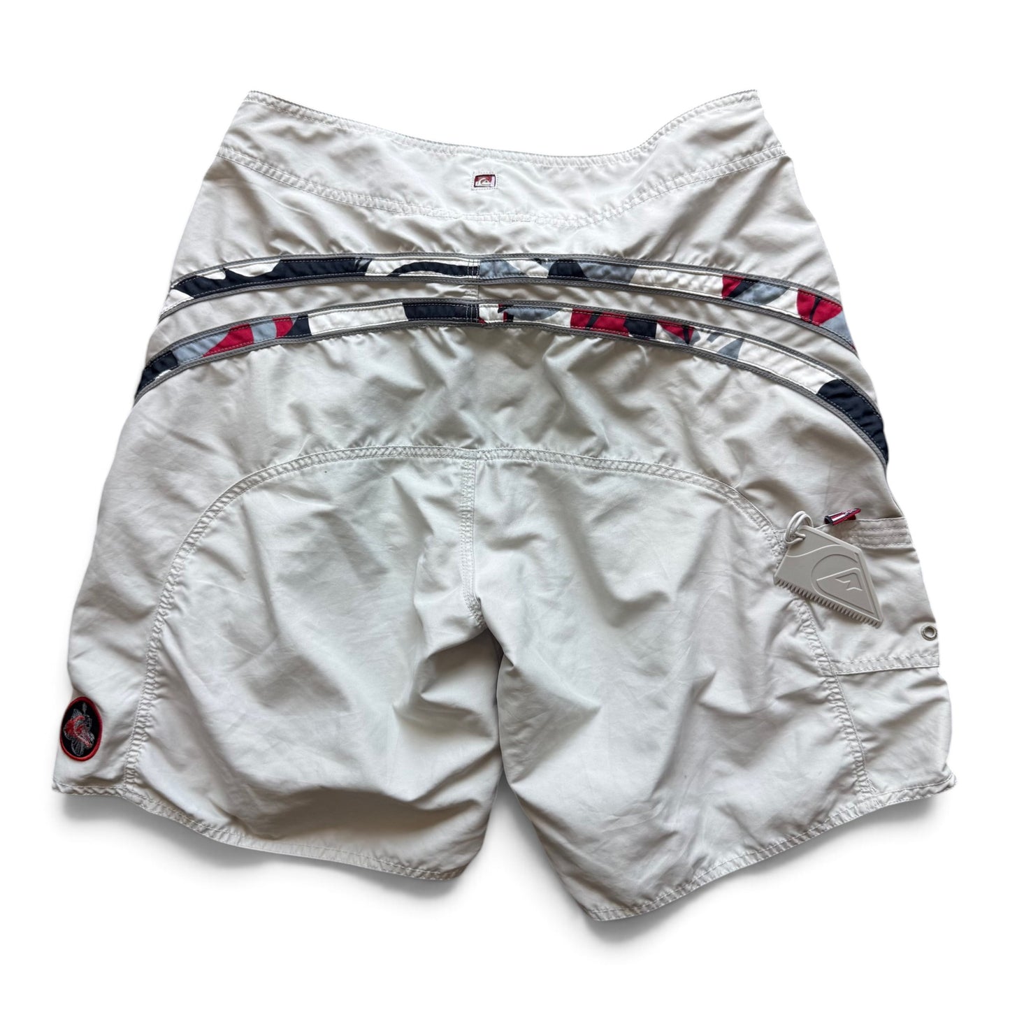 00's Quicksilver Board Shorts Tan/Red