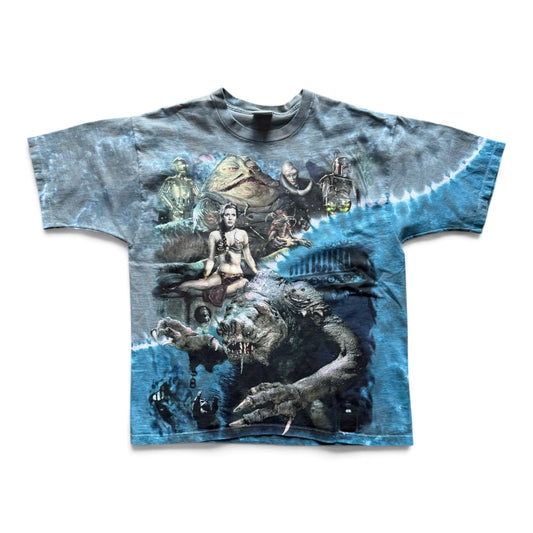 90s Star Wars Return of the Jedi Liquid Blue T-shirt