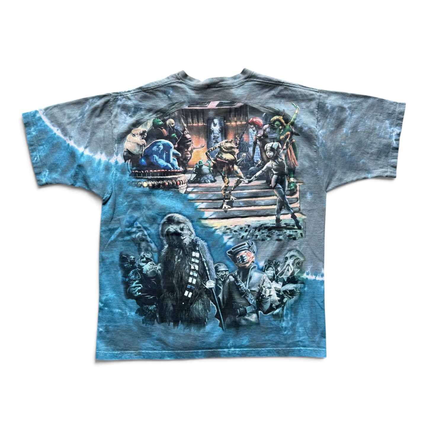 90s Star Wars Return of the Jedi Liquid Blue T-shirt